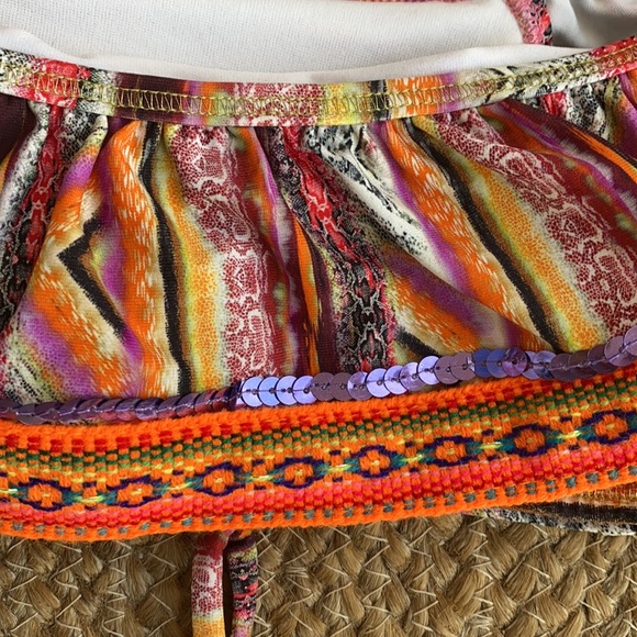 Boho ruffle tie side bikini M - Picture 10 of 11